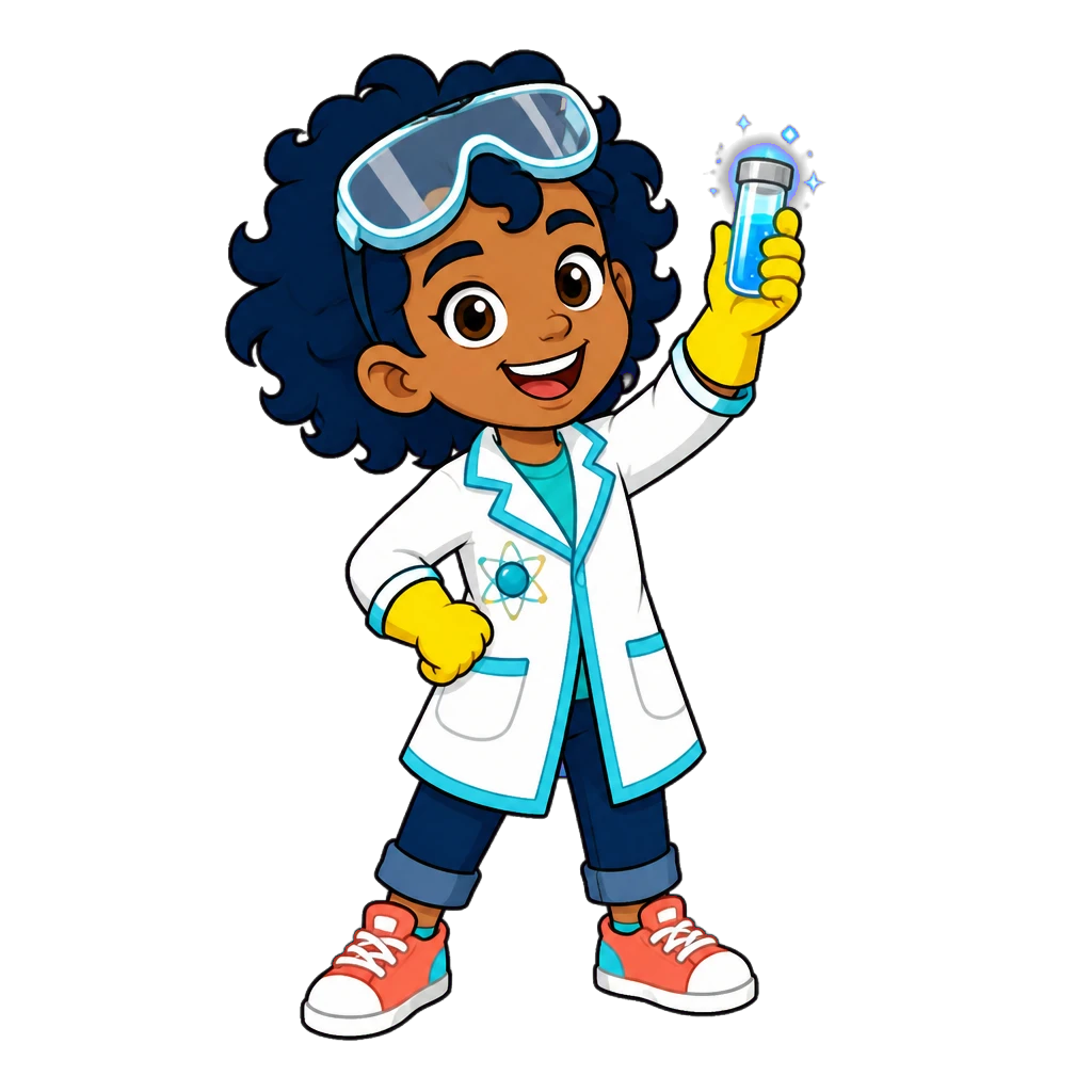 Dr Nova, the friendly Atom Forge scientist