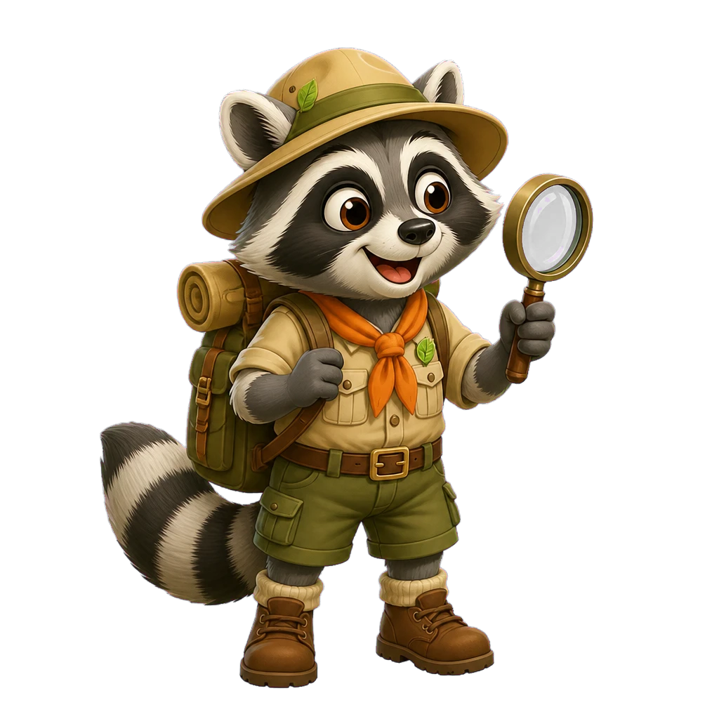 Scout, the raccoon ranger