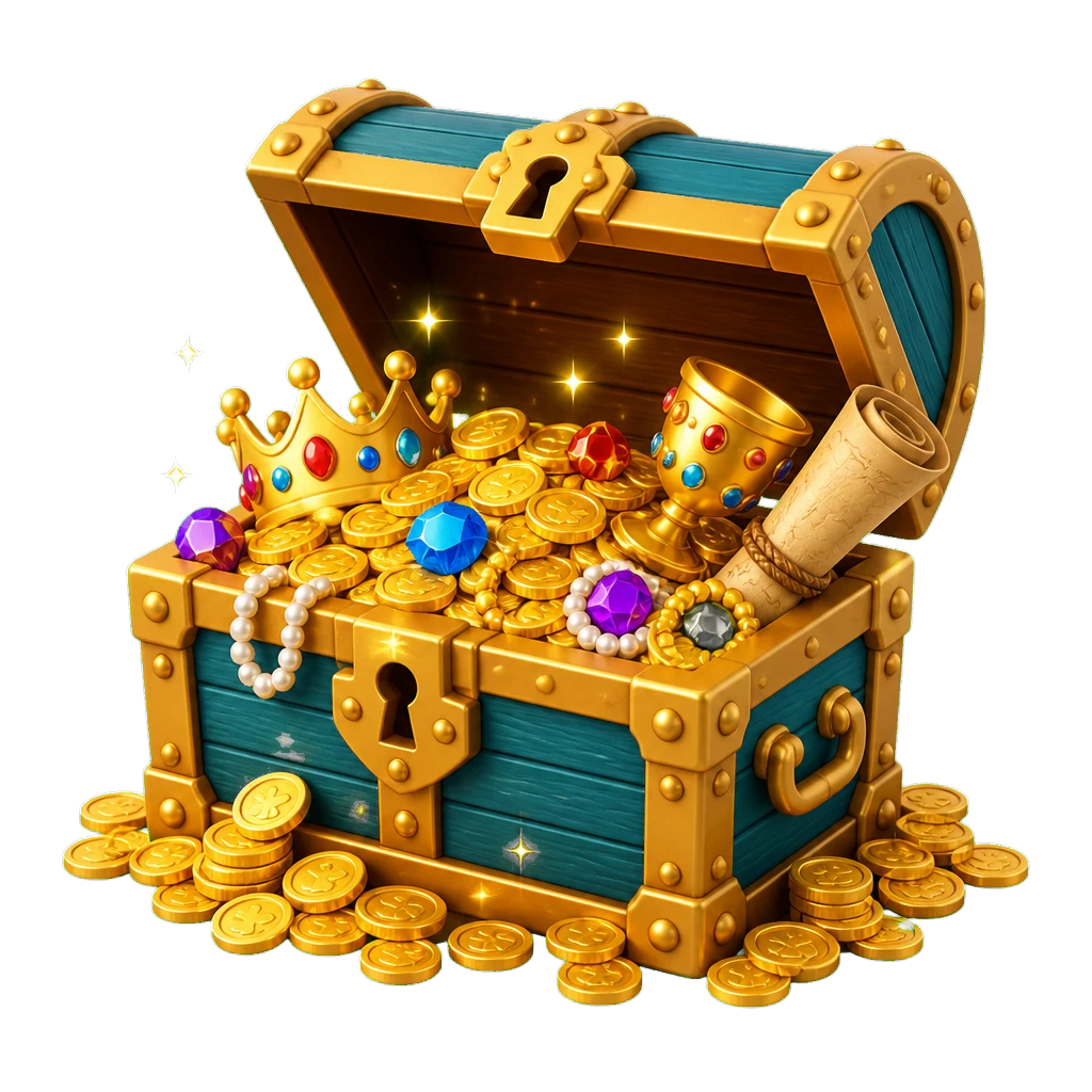 A treasure chest appears at the correct coordinate