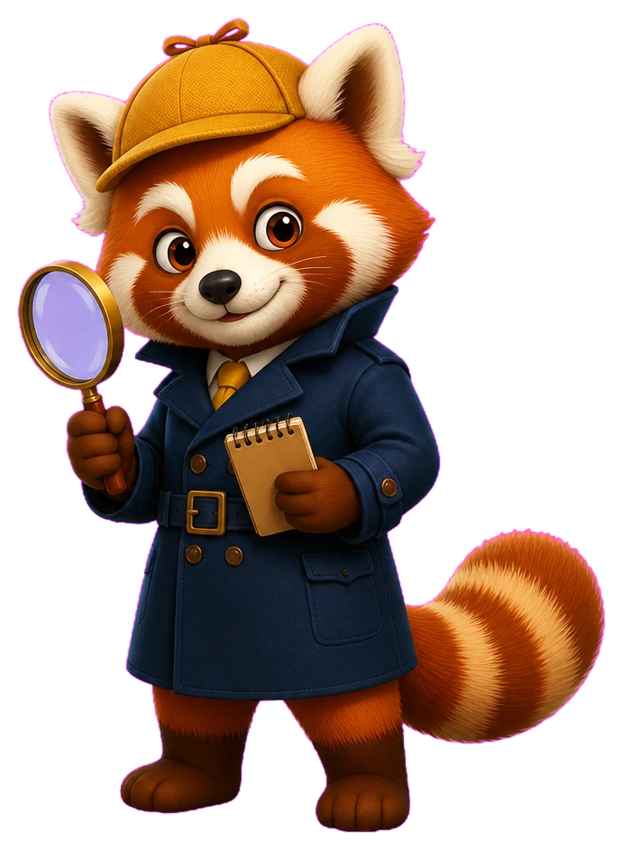 Dot, a red panda data detective