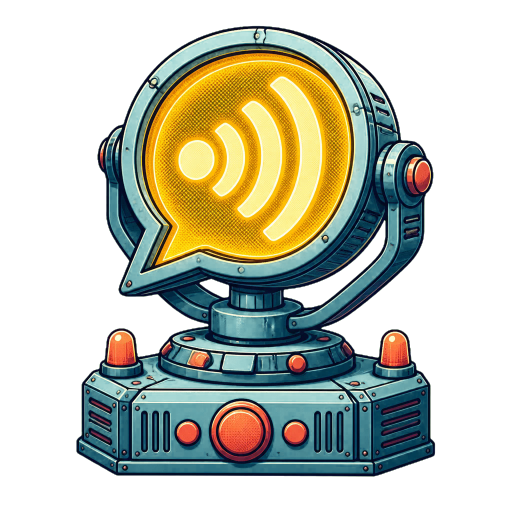 A glowing rooftop sound-signal beacon
