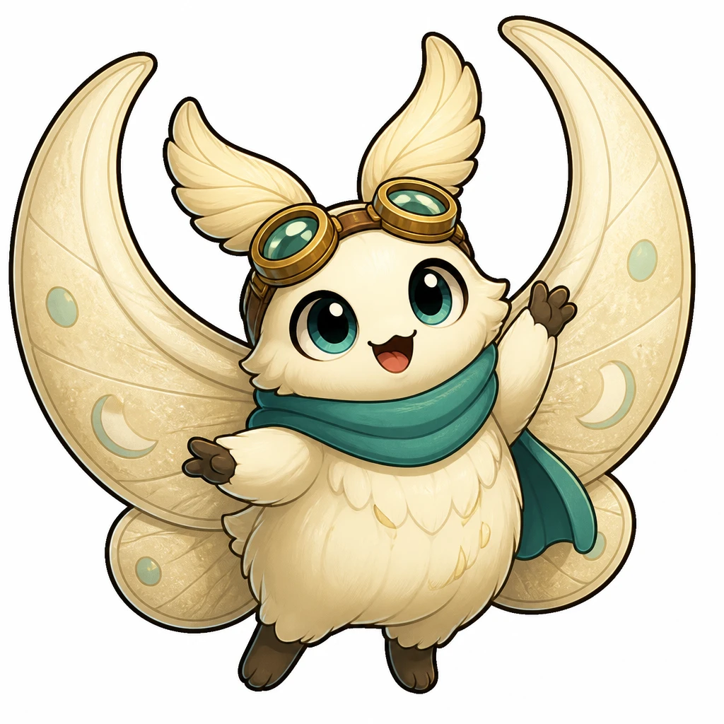 Lumi, a cheerful lunar moth explorer