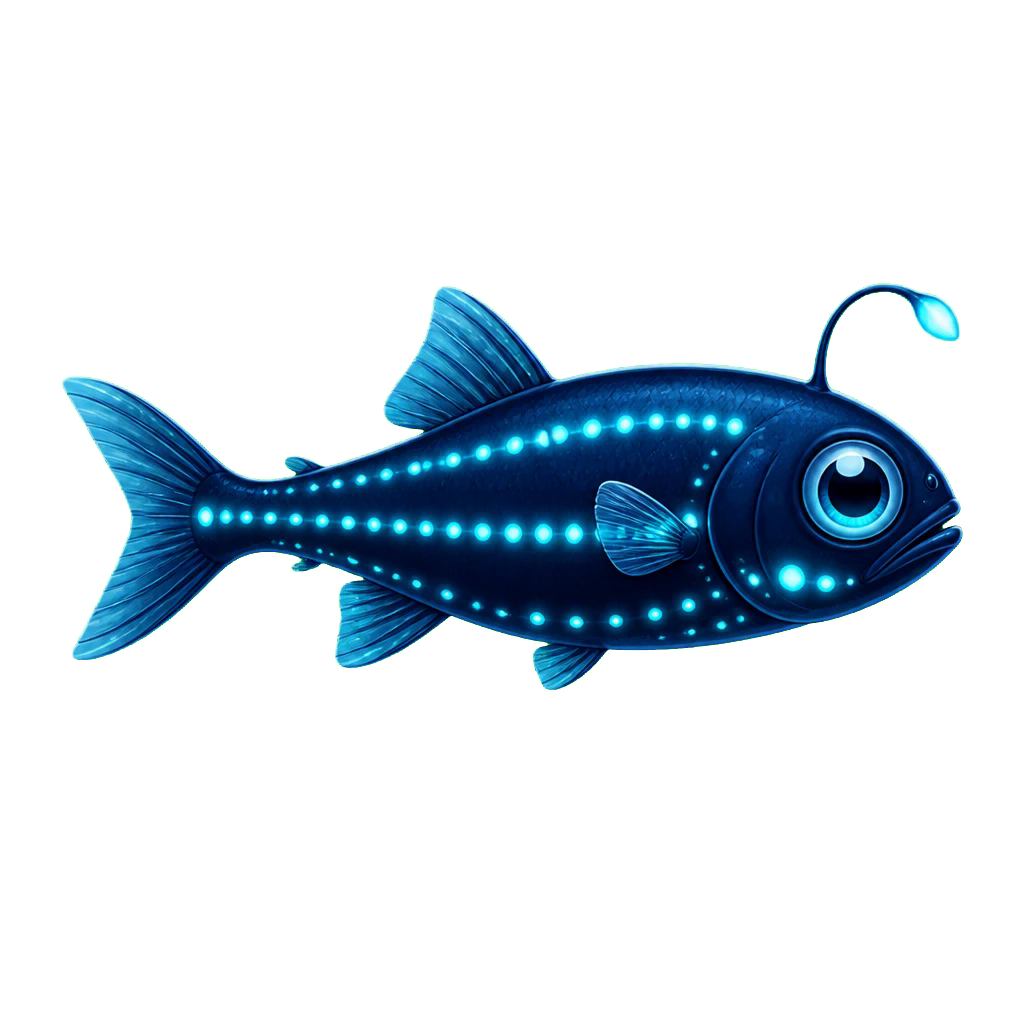 Glowing lanternfish