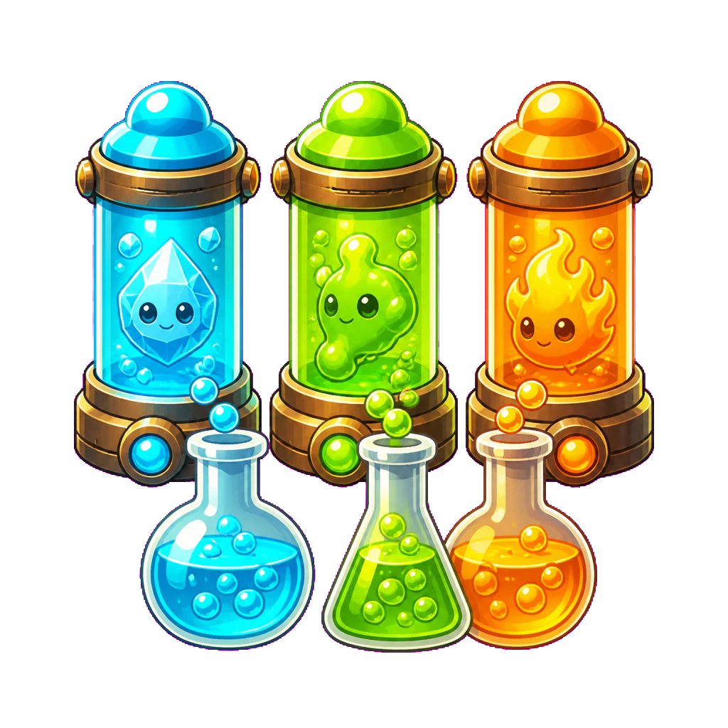 Glowing chemistry specimens