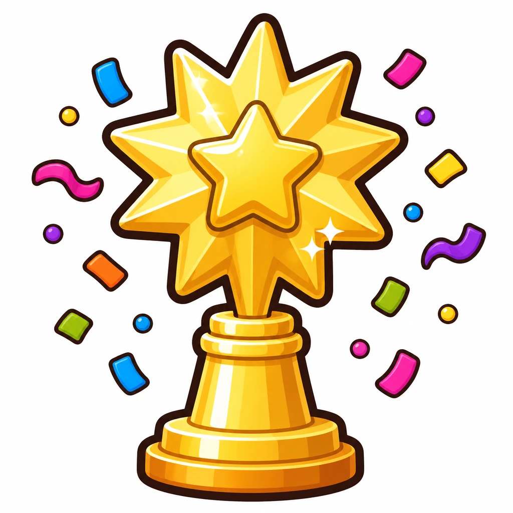 Golden arena trophy